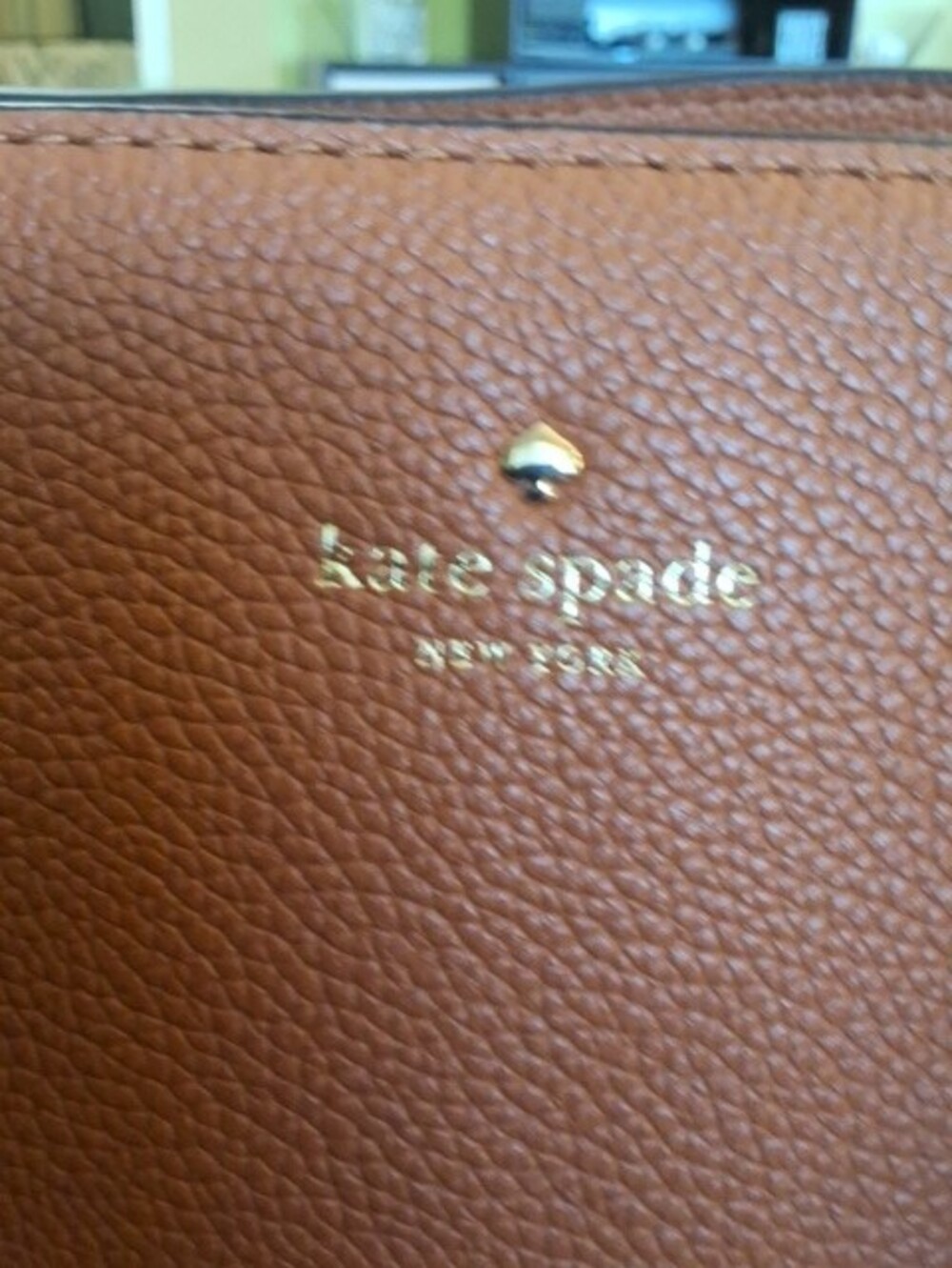 kate spade tan leather satchel with detachable strap - Picture 9 of 9